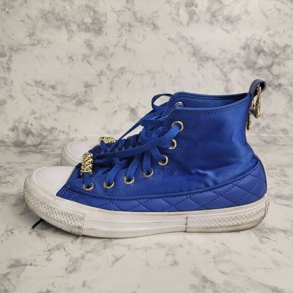 Converse Chuck Taylor All Star High Shine Game Royal Blue Size 6.5 Women/4.5 Men - Picture 2 of 11